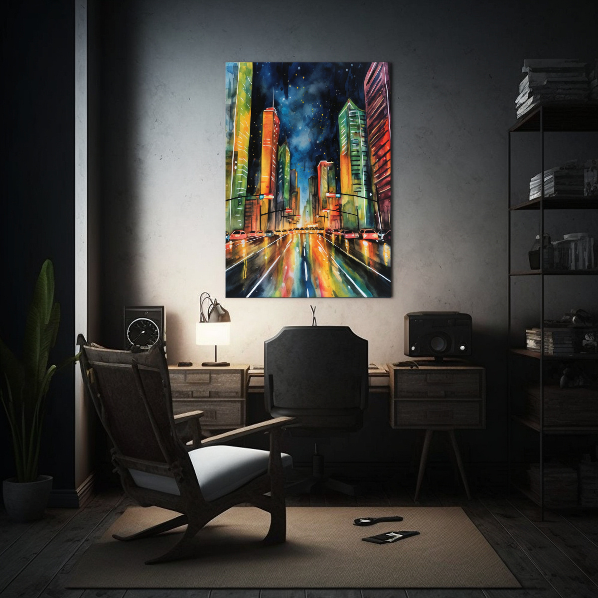 cuadro-en-bastidor-art-stico-de-movimiento-y-calidez-en-una-vibrante-ciudad-1