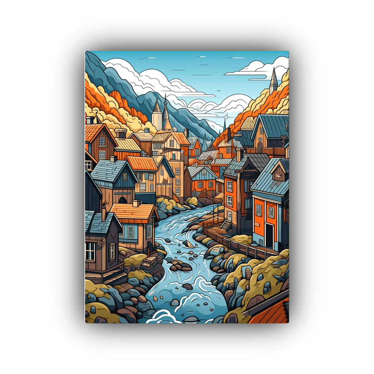 cuadro-encantador-al-estilo-de-un-pueblo-de-noruega-en-estilo-de-dibujos-animados