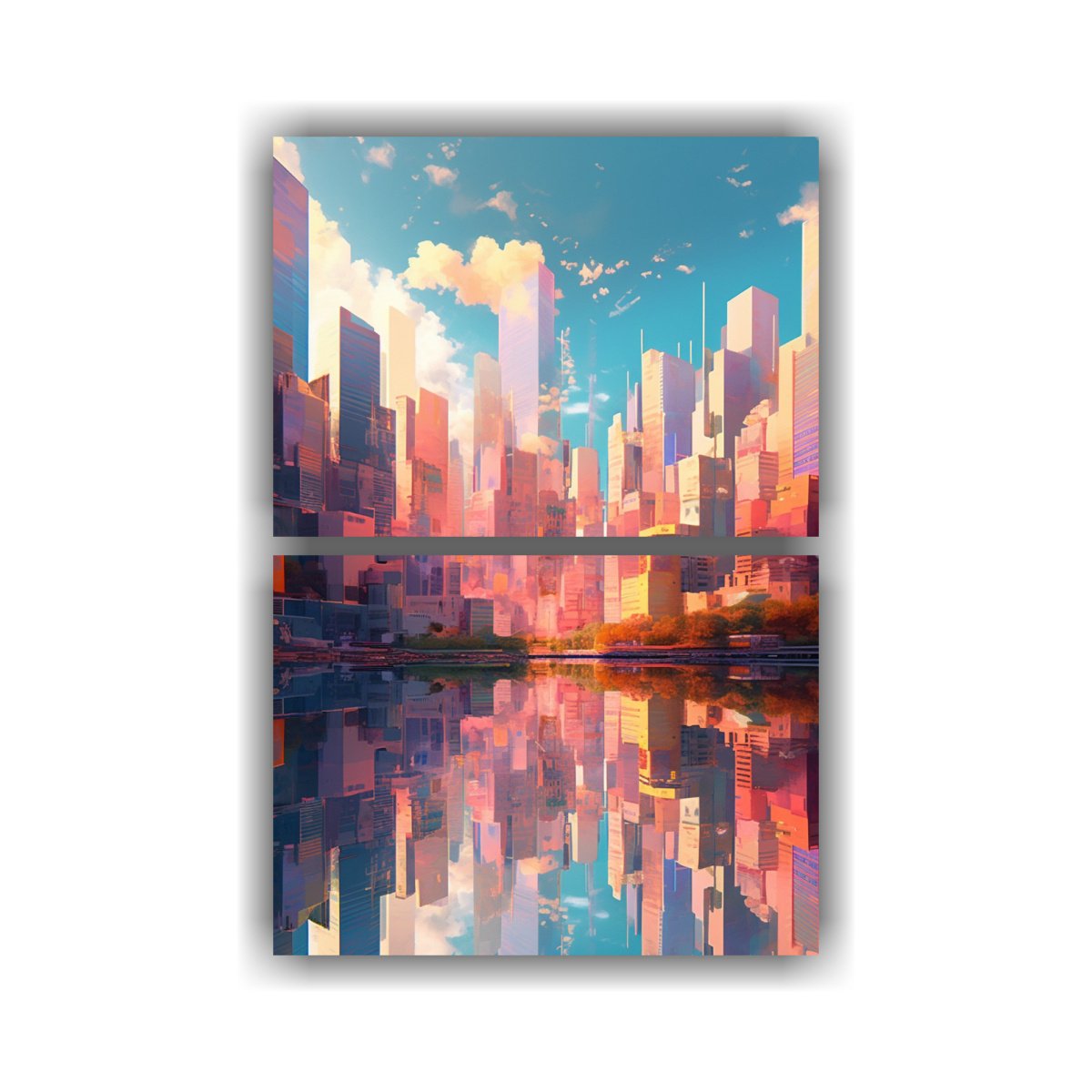 cuadro-impreso-escena-2626-con-luz-matutina-reflejando-en-una-ciudad-