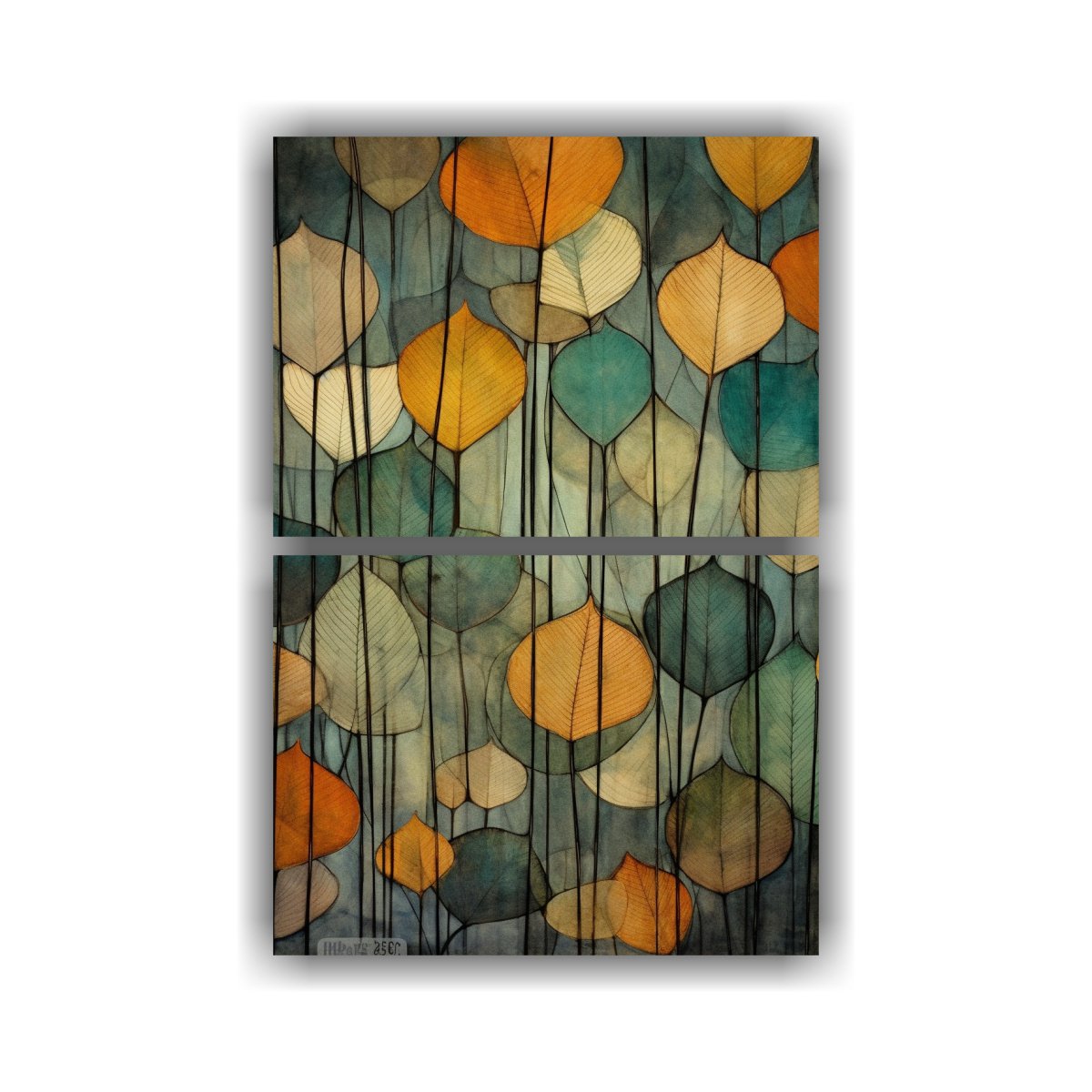 cuadro-inspirador-de-hojas-en-l-nea-y-lavado-de-poder-de-knolling