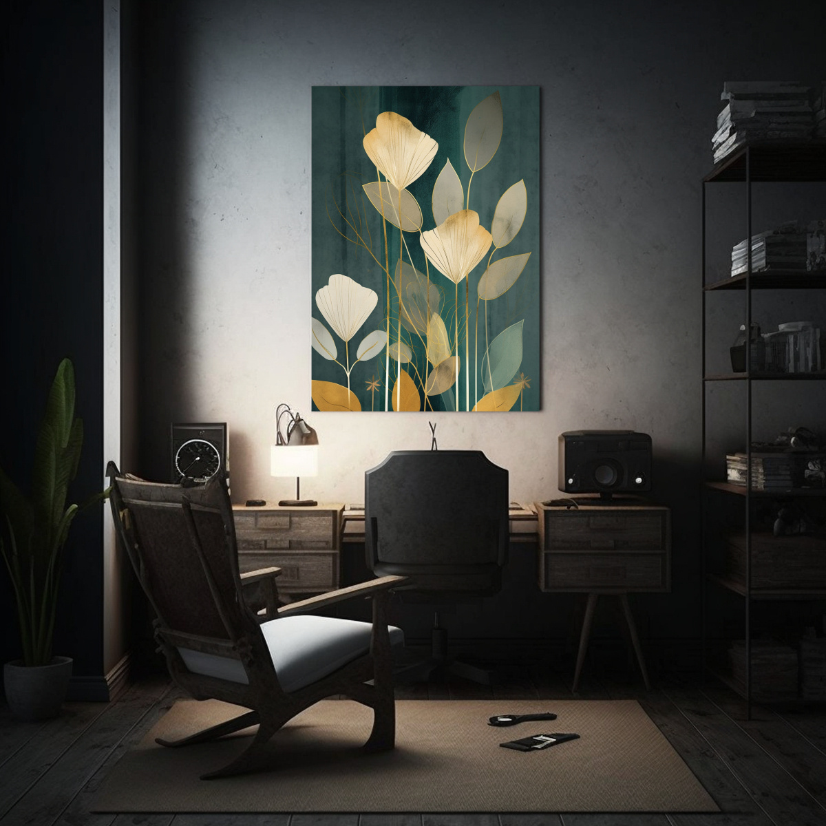 cuadro-lienzo-bot-nico-dorado-y-verde-estilo-boho-en-bastidor-1