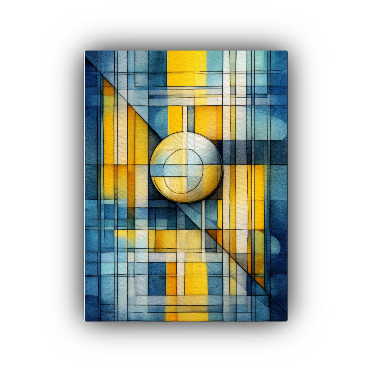 cuadro-moderno-de-pop-art-en-azul-y-amarillo-con-marco-para-decorar-la-pared