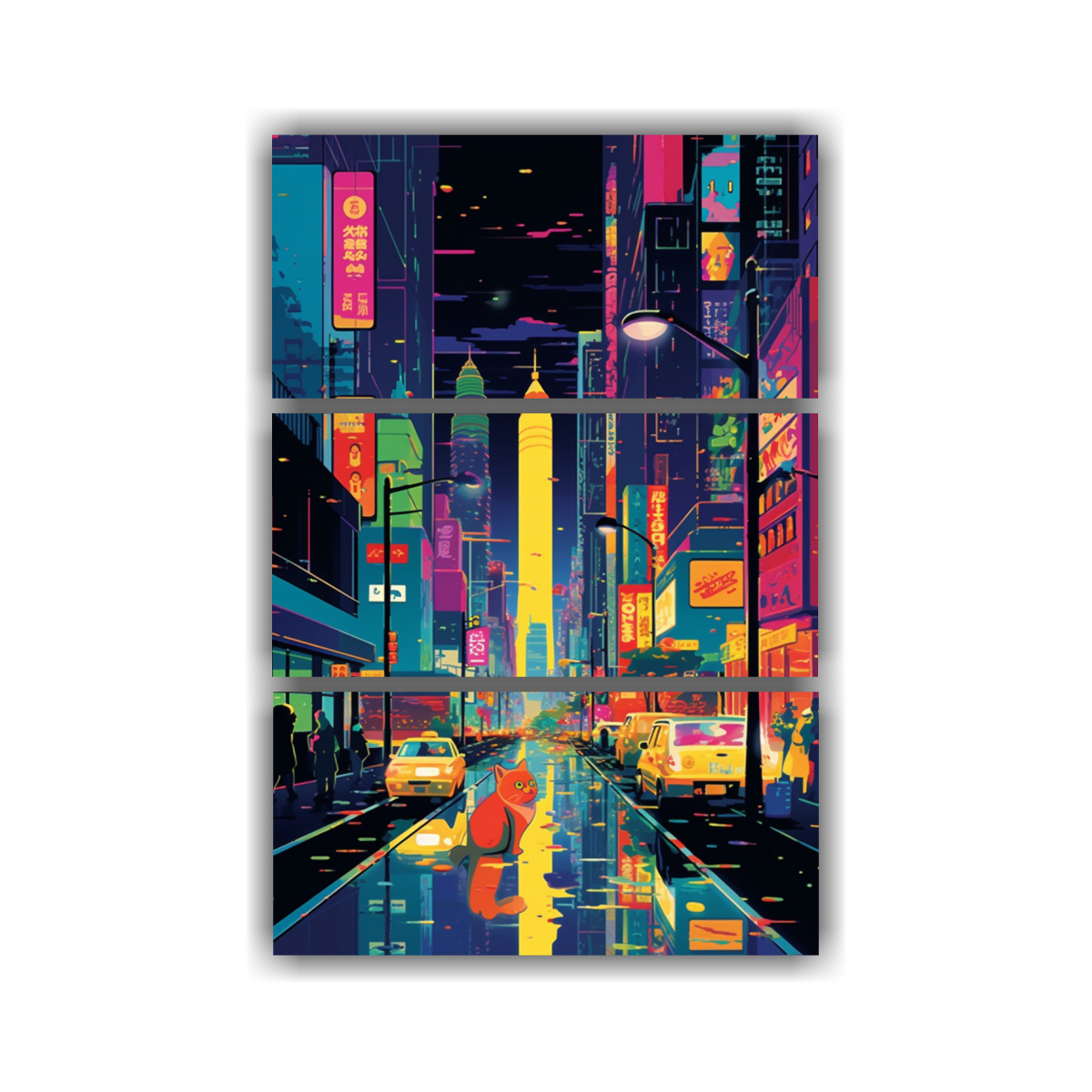 cuadro-moderno-gatos-en-la-calle-culturar