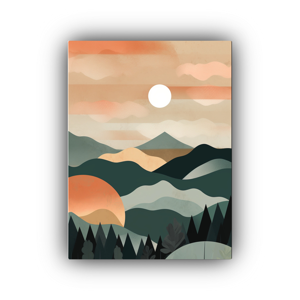 cuadro-tela-expresi-n-estrellados-atardecer-sobre-monta-as-y-hojas-en-el-fondo-r