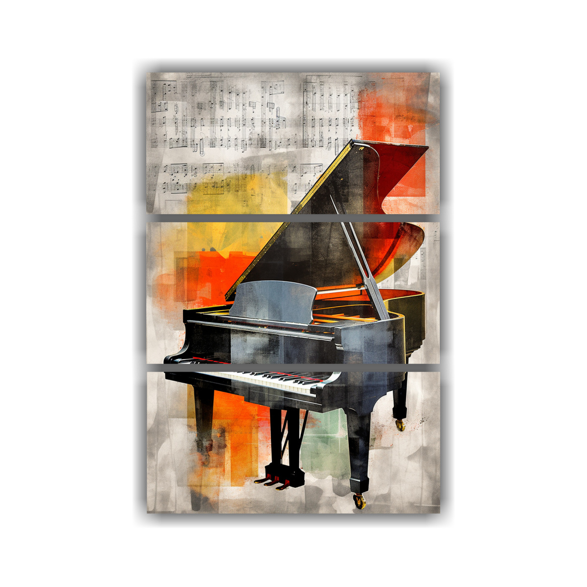 cuadros-abstractos-m-sica-profundidad-piano-y-partitura-estilo-grunge