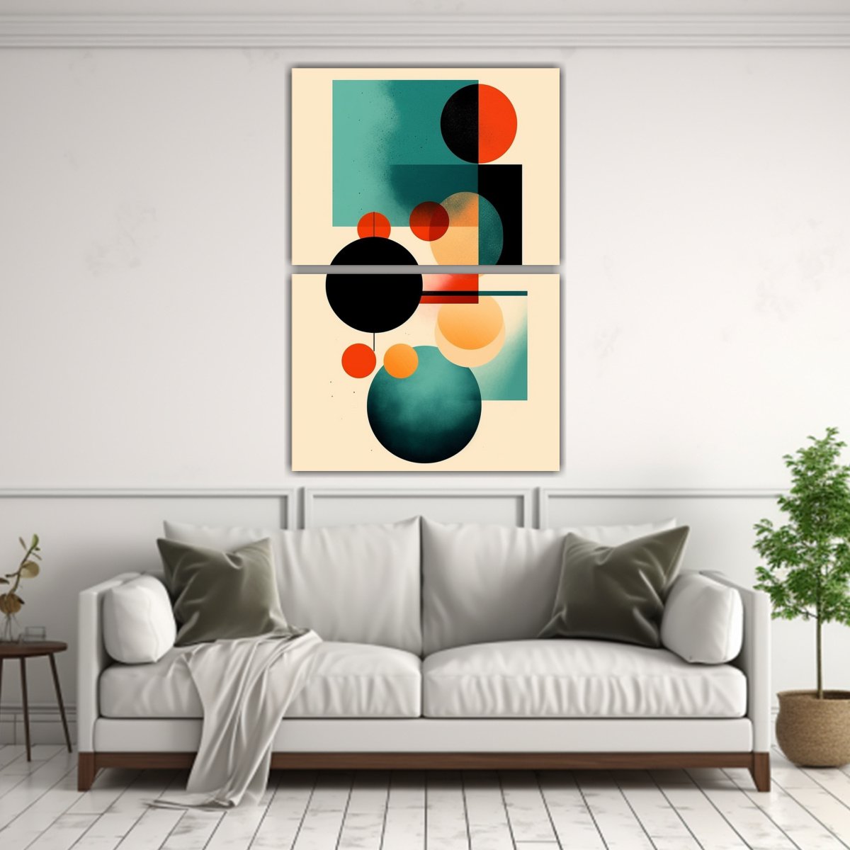 cuadros-abstractos-para-comedor-en-lienzo-azul-y-naranja-1