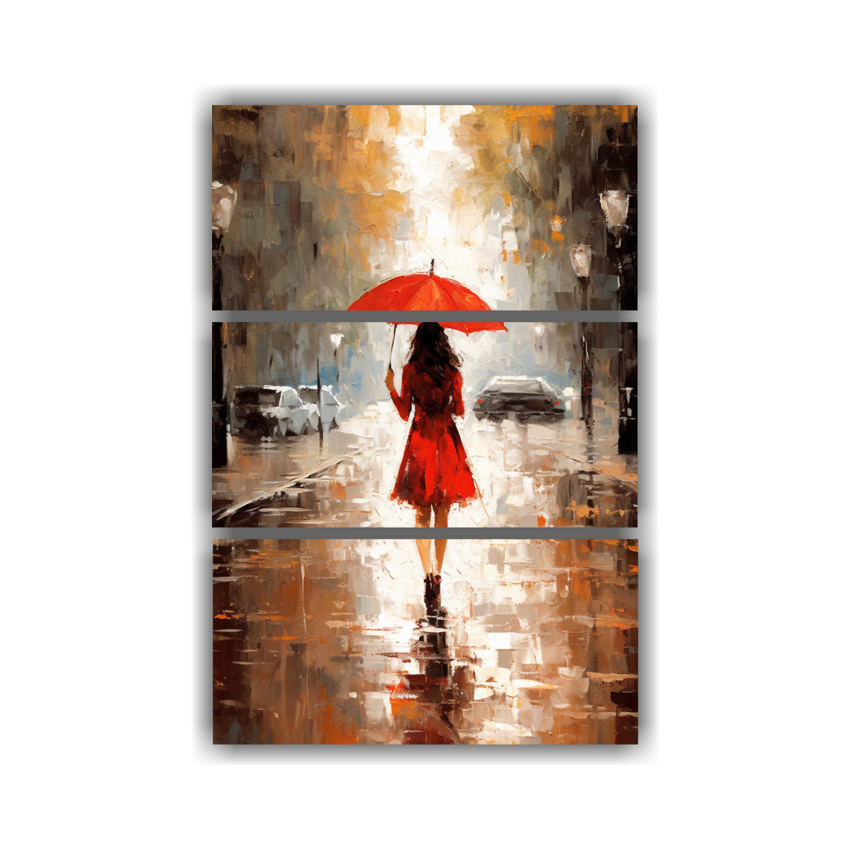 cuadros-conceptual-calidez-mujer-caminando-con-paraguas-rojo-bajo-la-lluvia-