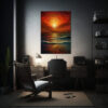 cuadros-de-decoraci-n-arte-alta-calidad-sol-fractal-mar-playa-1