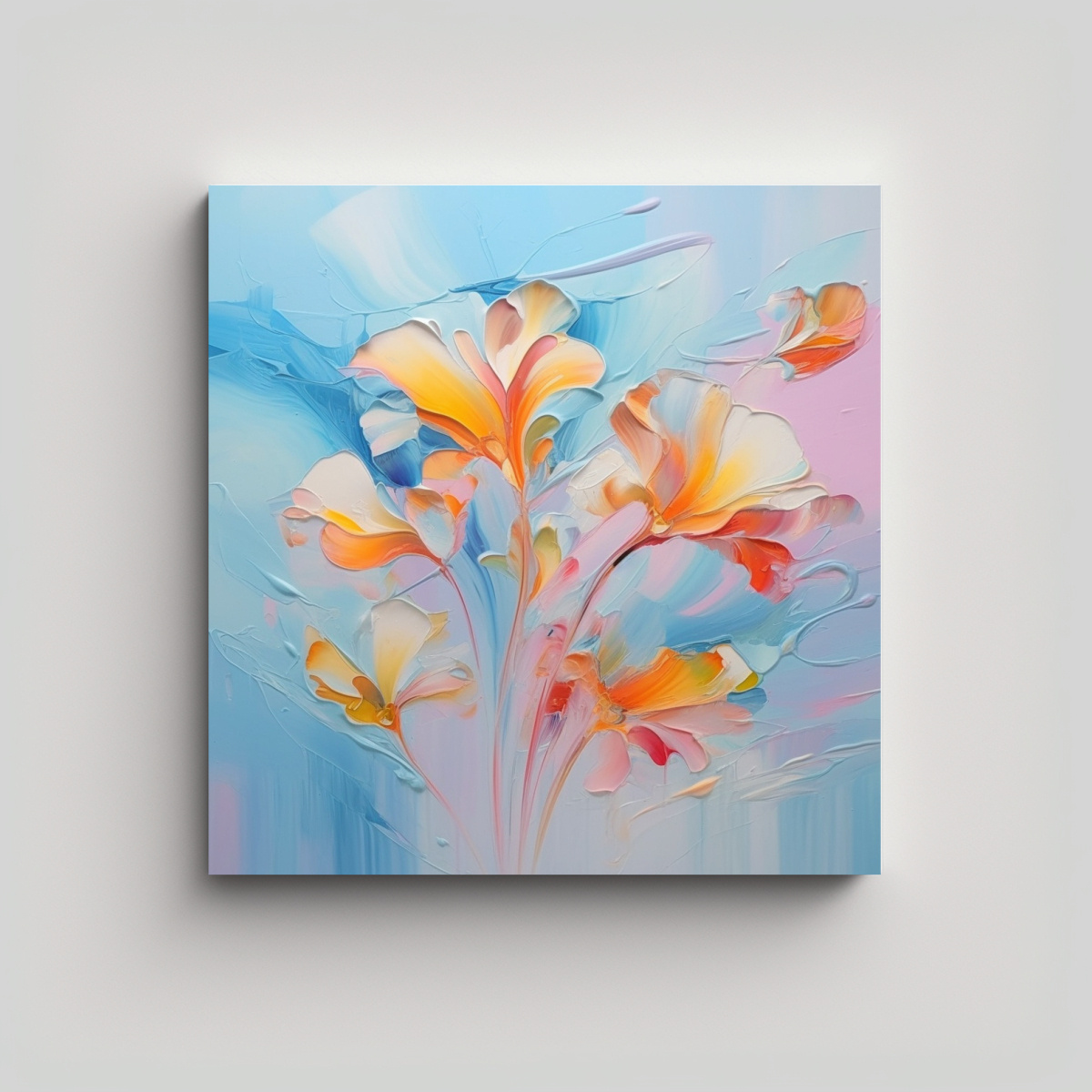 cuadros-decorativos-canva-tonos-estrellados-flores-abstractas-pastel-sobre-fondo-azul-claro