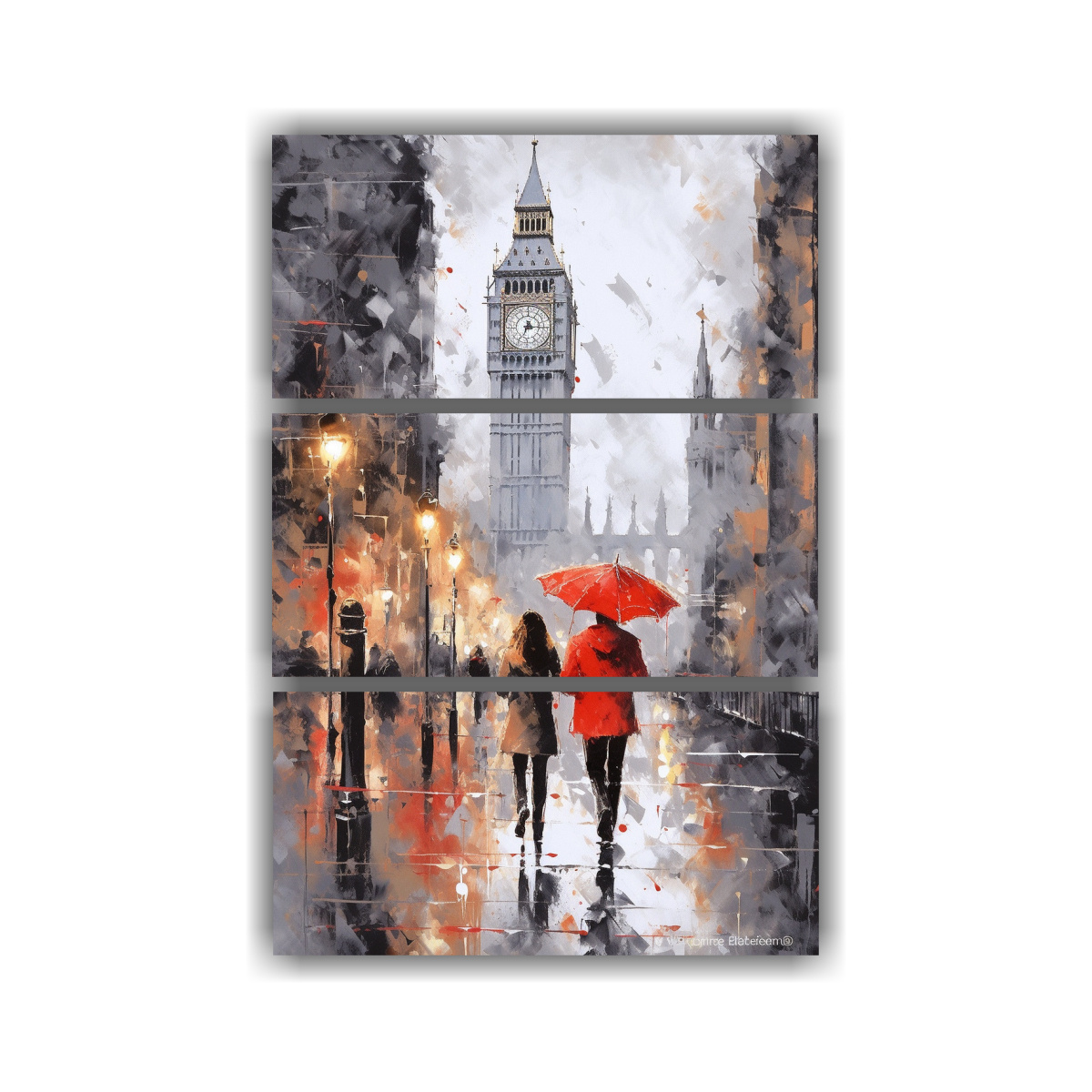 cuadros-dise-o-gama-de-colores-rosa-con-paraguas