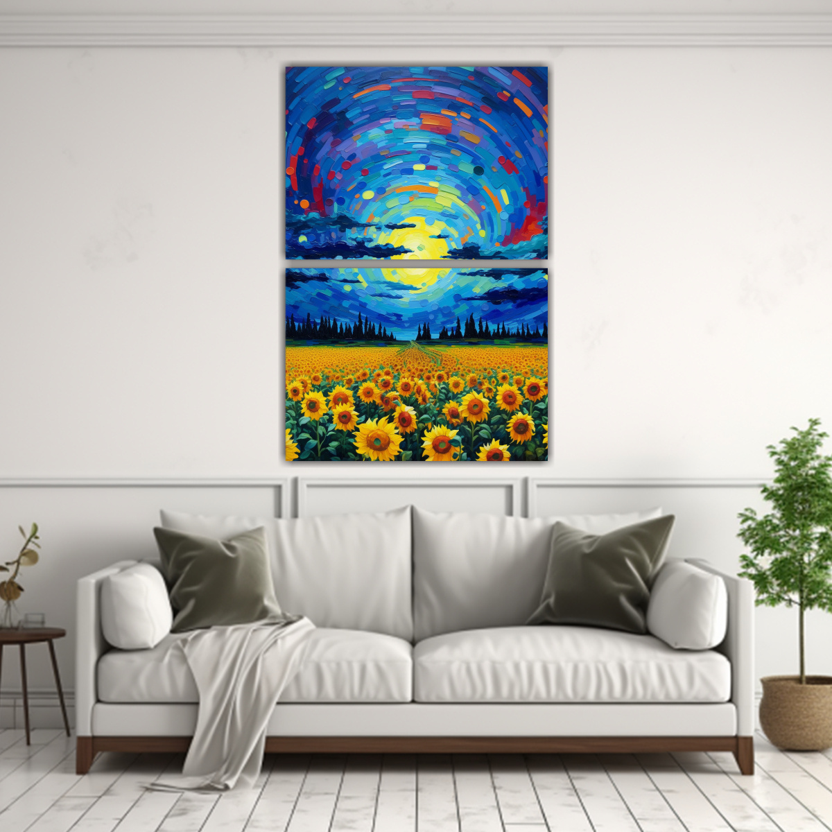 cuadros-tela-sublimada-tem-tica-campo-de-girasoles-con-arco-ris-1