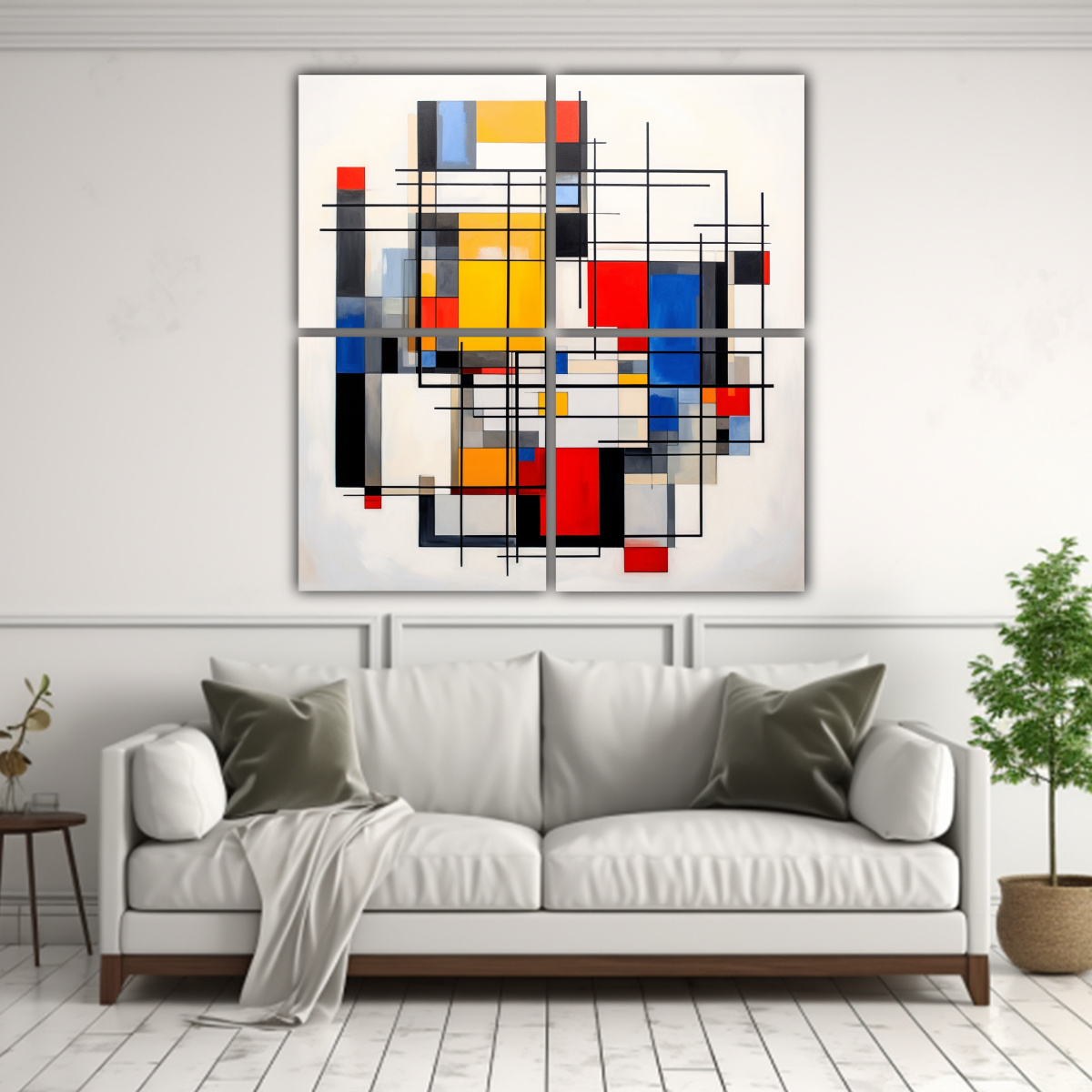 cuatro-artes-abstracci-n-estilo-geom-trico-de-mondrian-1