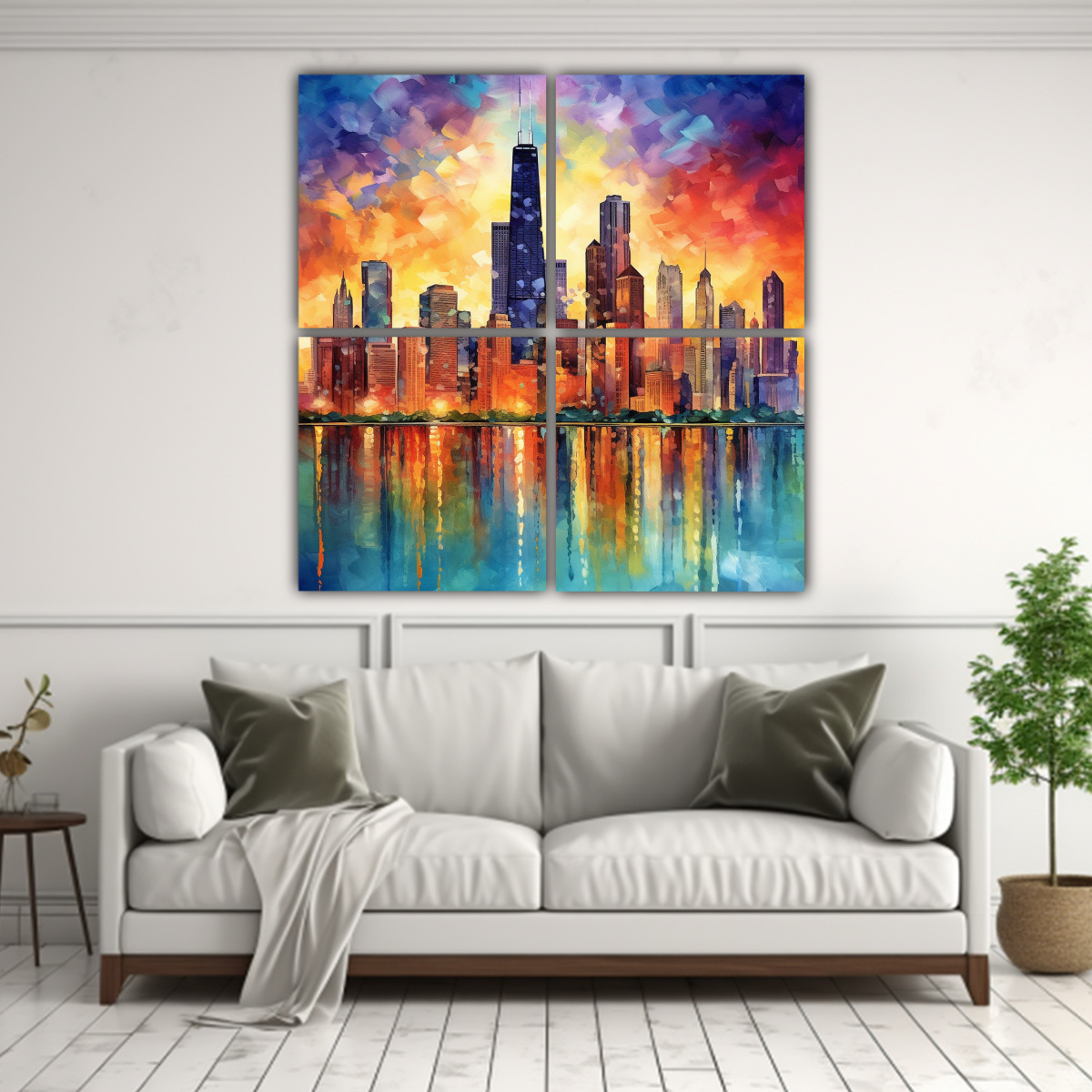 cuatro-artes-vanguardia-cuadro-estilo-crash-the-new-york-skyline-decoraci-n-pinturas-1