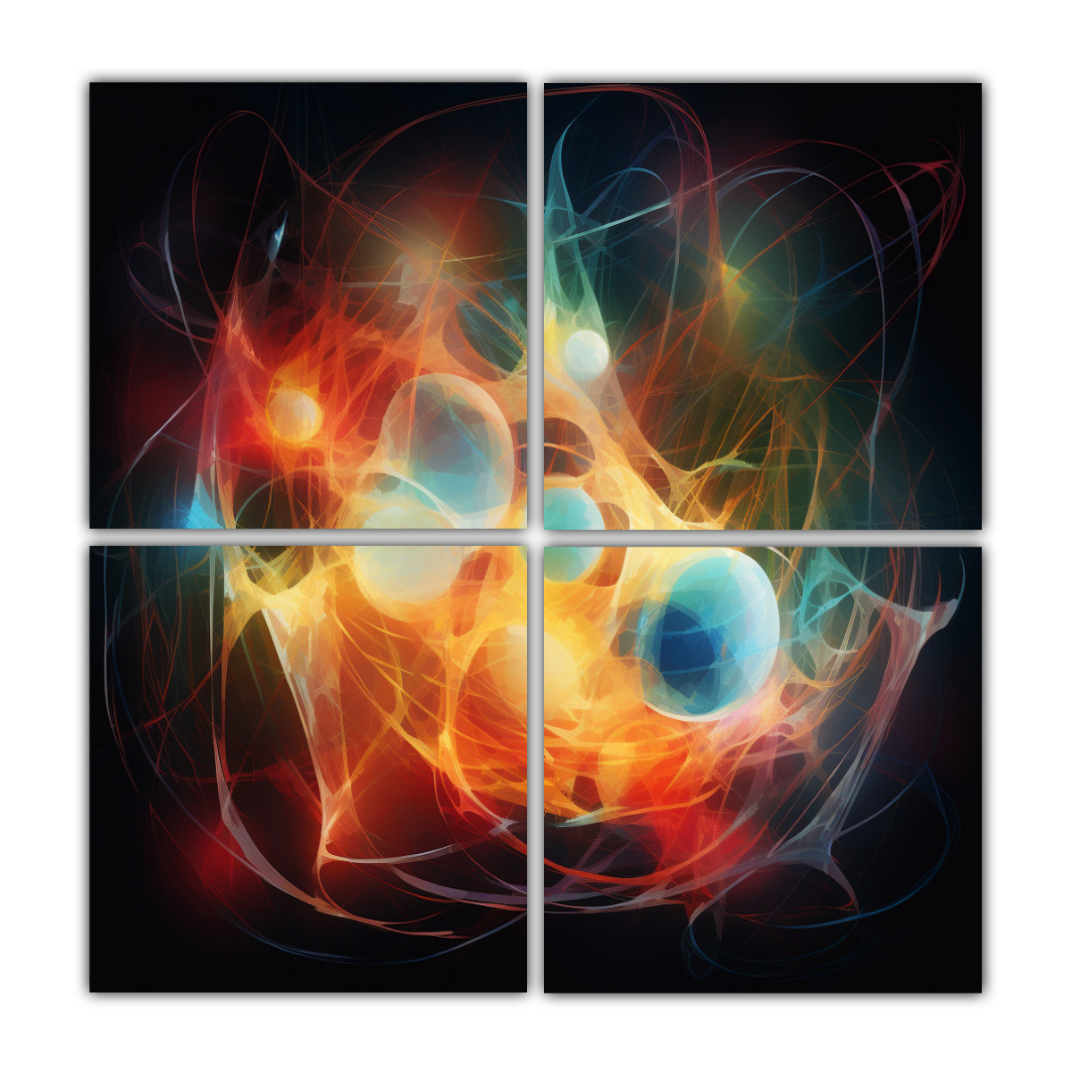 Cuadro Fotografía Abstracta Mundo AI Esfera Centelleante - Decocuadros