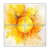 cuatro-cuadros-tema-poder-estilo-acuarela-sol-amarillo-brillante