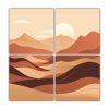 cuatro-lienzos-estilo-galer-a-figuras-crackle-en-tonos-c-lidos-minimalistas-mural