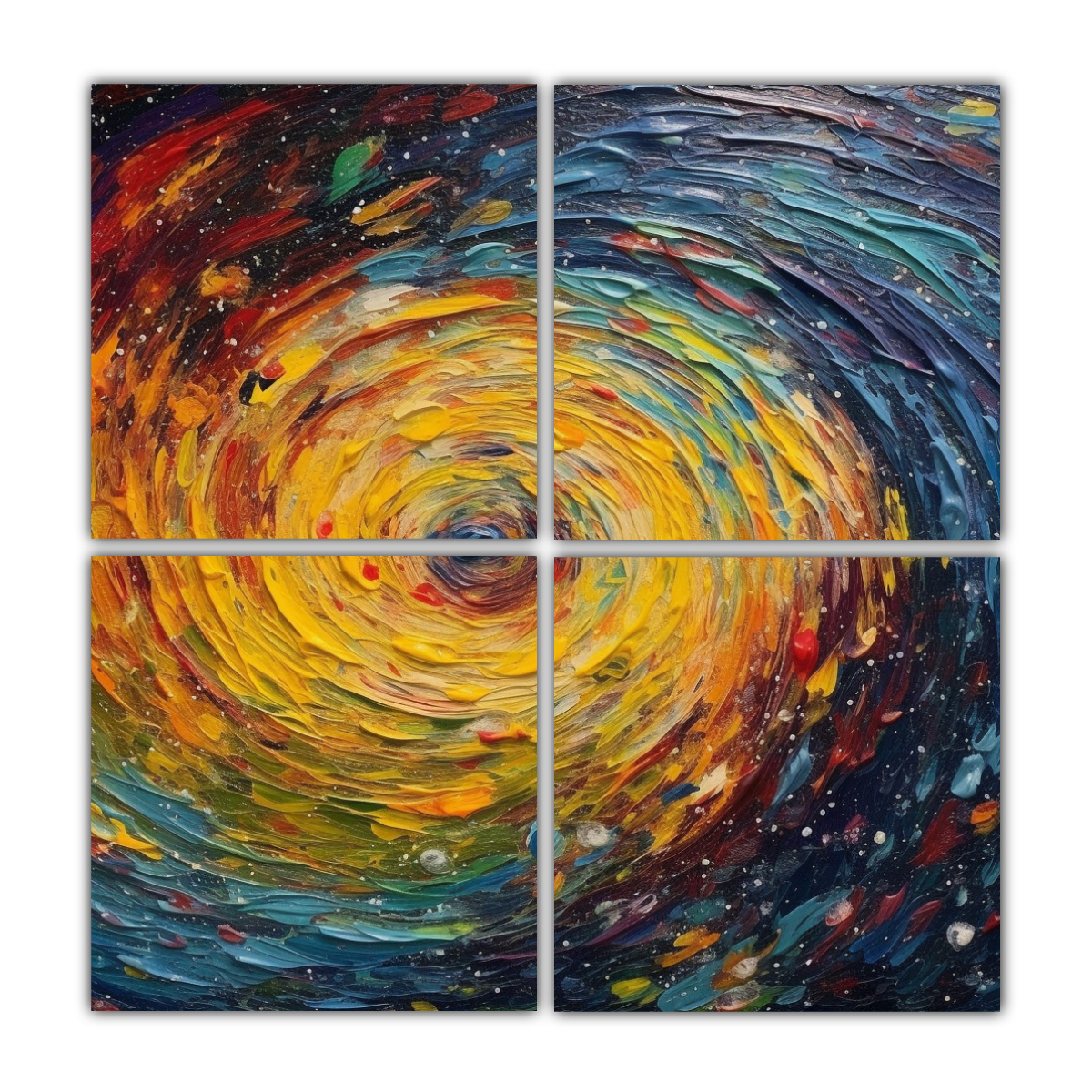 cuatro-lienzos-galer-a-estilo-majestuosas-impasto-pintura-c-smica-psicod-lica-galaxia