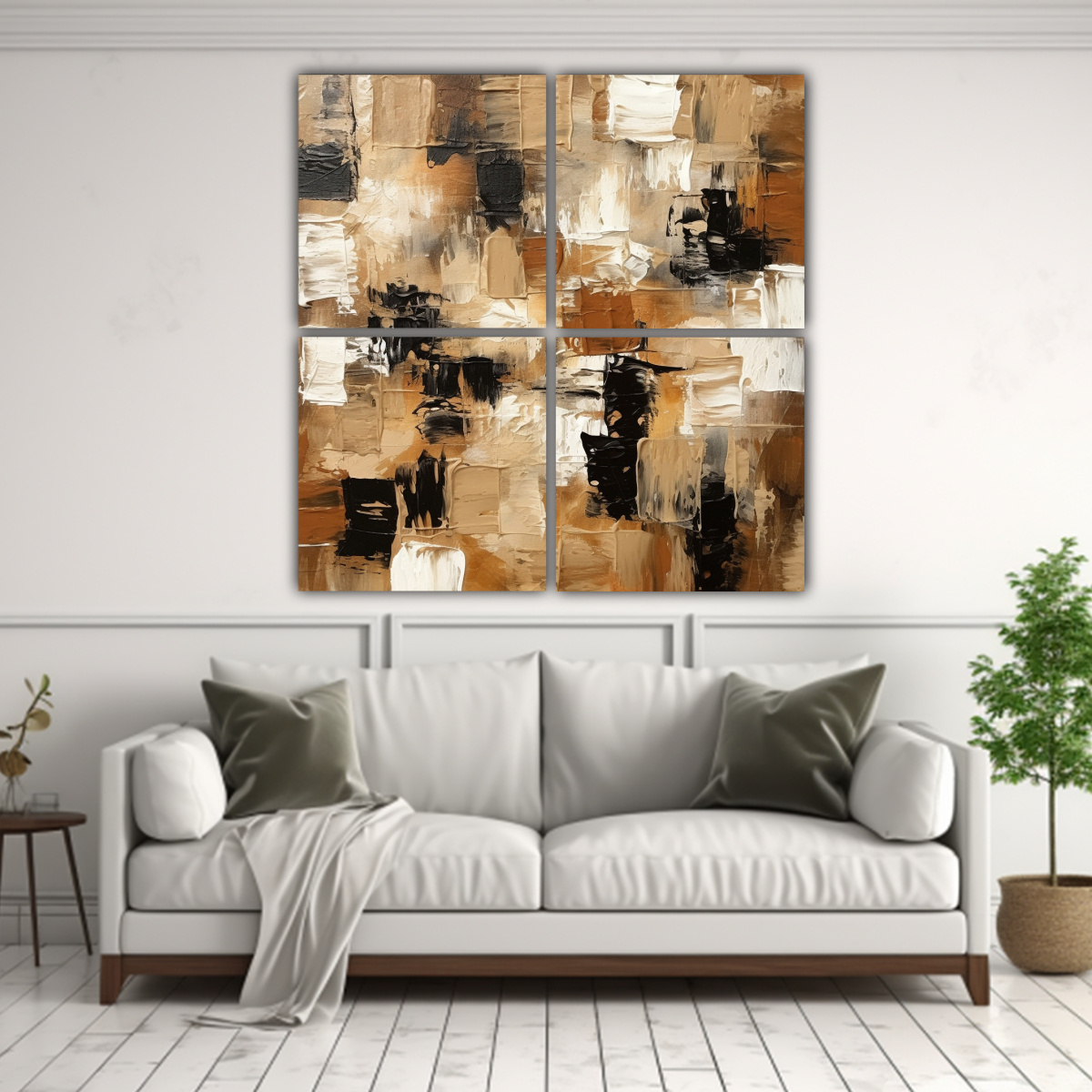 cuatro-telas-en-bastidor-acuarela-fantasia-decoraci-n-pinturas-marr-n-pinceladas-crema-y-beige-negro-y-blanco-ab-1