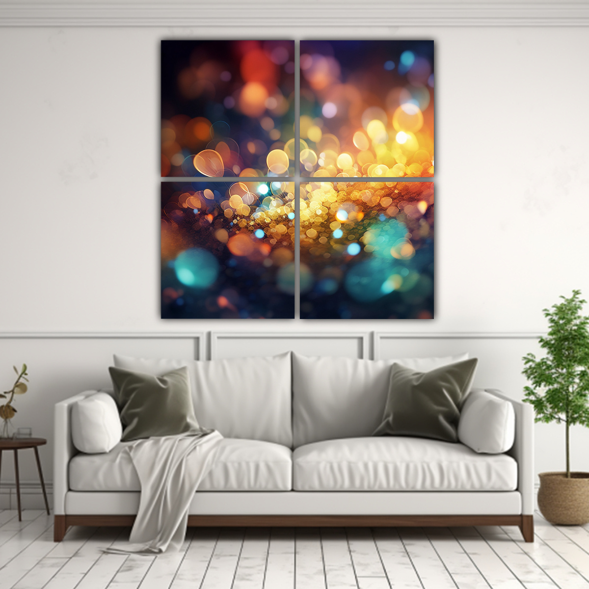 cuatro-telas-en-bastidor-hermoso-medianoche-ilustrativo-de-hojas-1