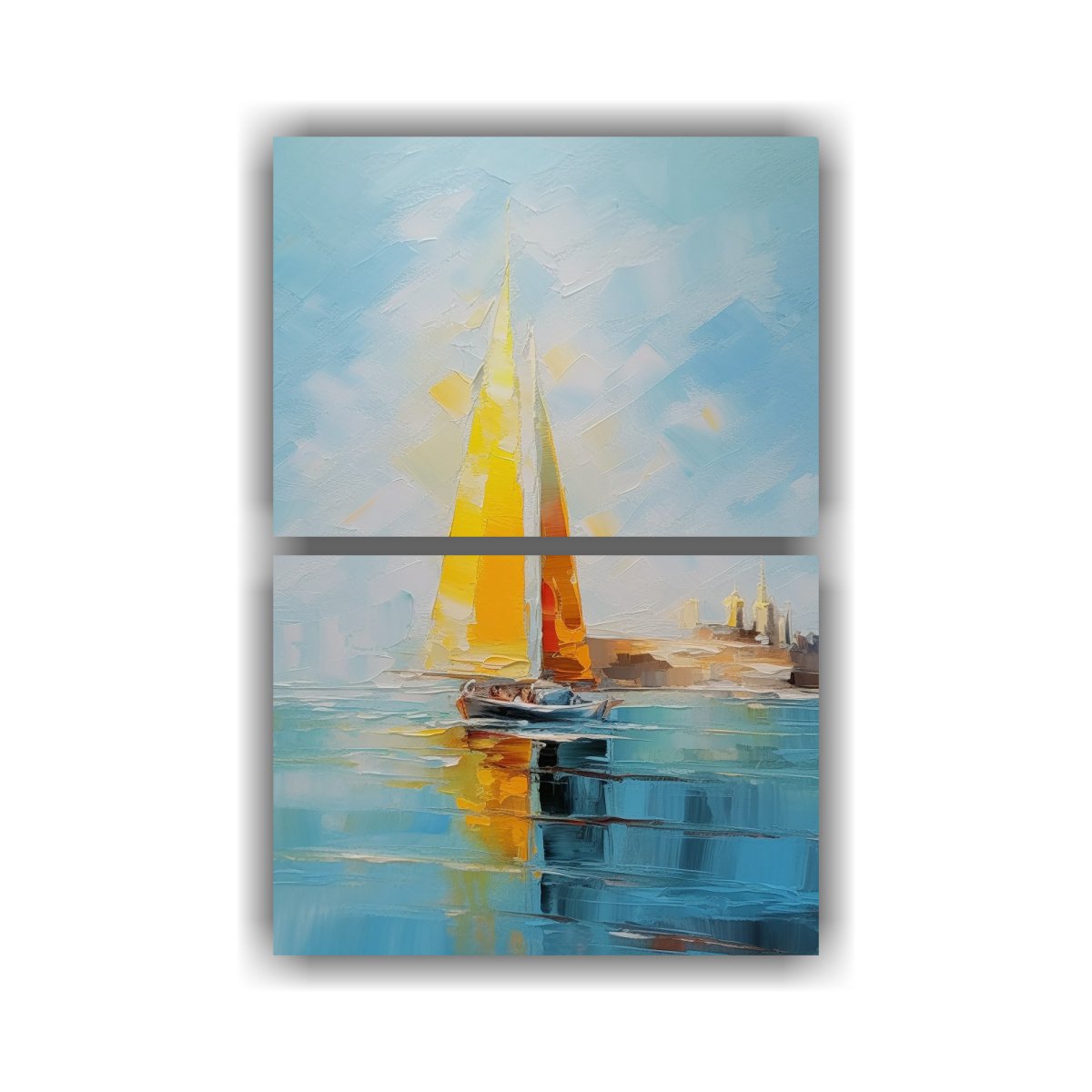 dos-artes-cuadro-colores-gama-barco-amarillo-en-mar-azul-claro-prospera-