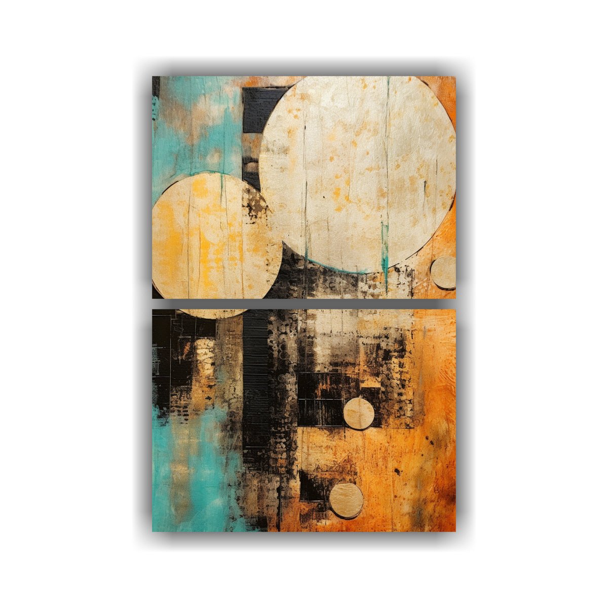 dos-cuadros-efecto-visual-abstracto-con-colores-y-texturas-contrastantes