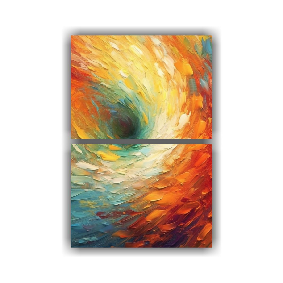 dos-lienzos-de-tela-estilo-galeria-pop-art-con-un-cautivador-remolino-de-colores-en-una-pintura-abstracta
