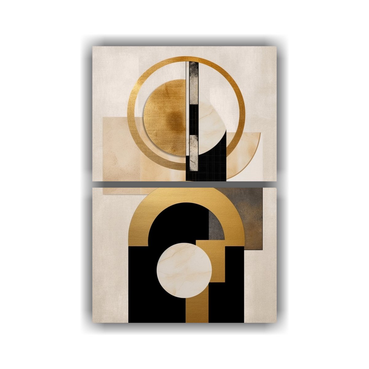 dos-lienzos-imagen-ba-o-en-oro-blanco-y-negro-beige-con-forma-ci