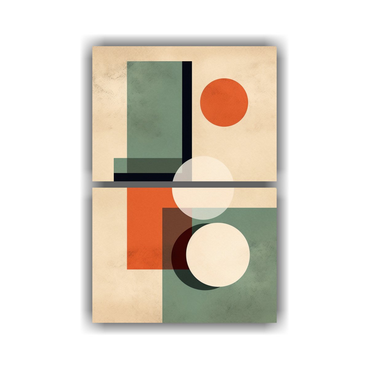 figuras-abstractas-en-verde-alta-calidad-juego-de-2-lienzos