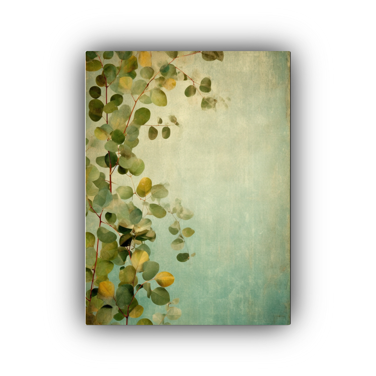 lienzo-acuarela-con-fondo-vintage-y-eucalipto