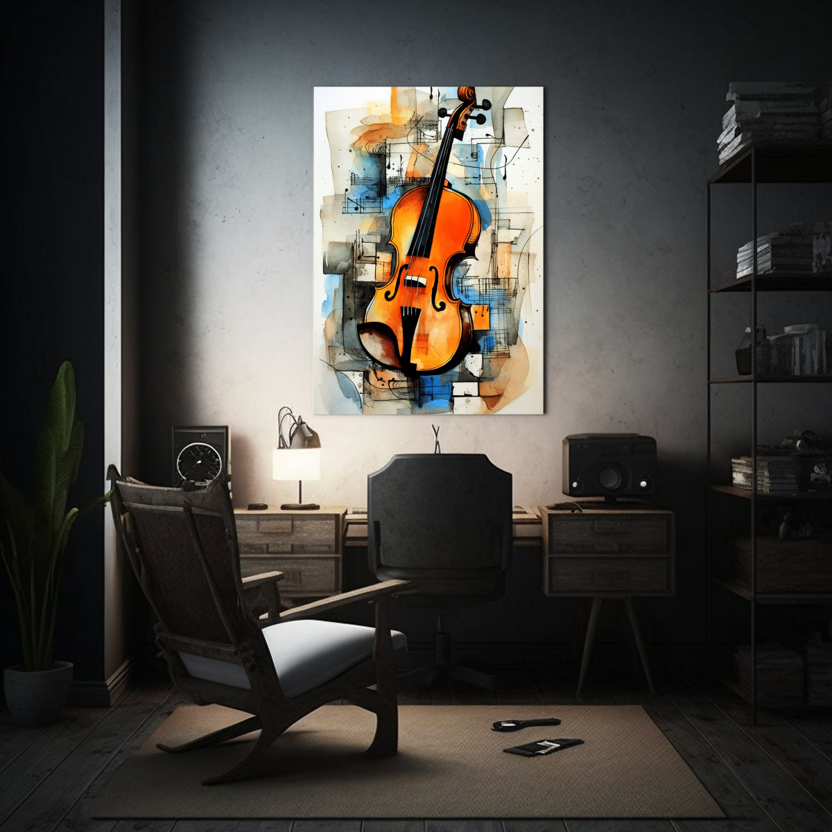 lienzo-creativa-detalle-de-viol-n-estilizado-en-negro-con-l-neas-gruesas-1