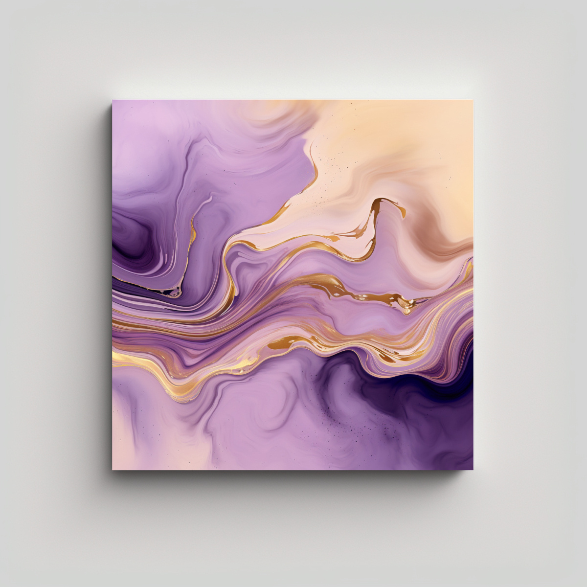 Cuadro Mural Abstracto Moderno Violetas