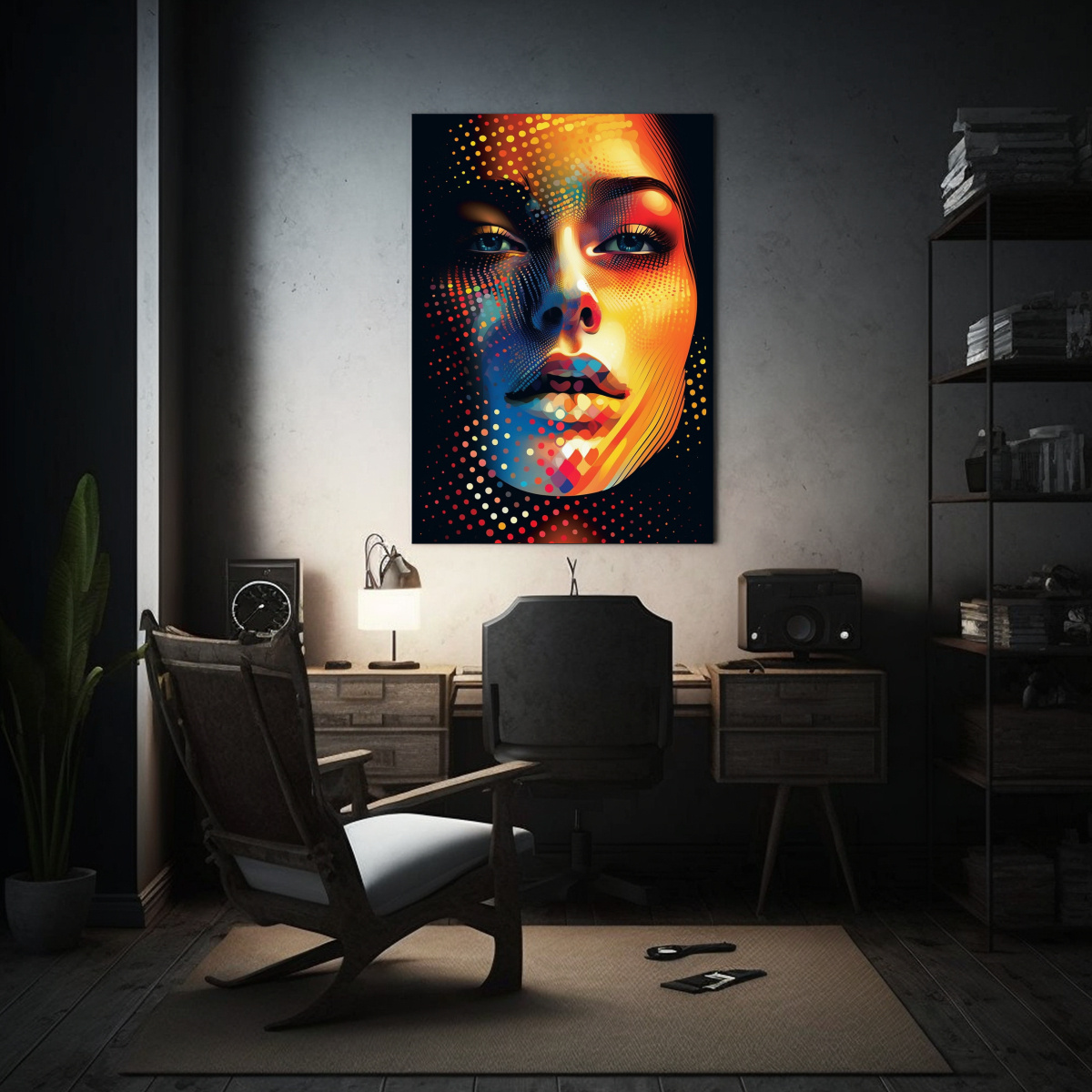 lienzo-de-tela-imagen-m-gico-coloridos-puntos-de-arte-ptico-gradiente-por-aless-1
