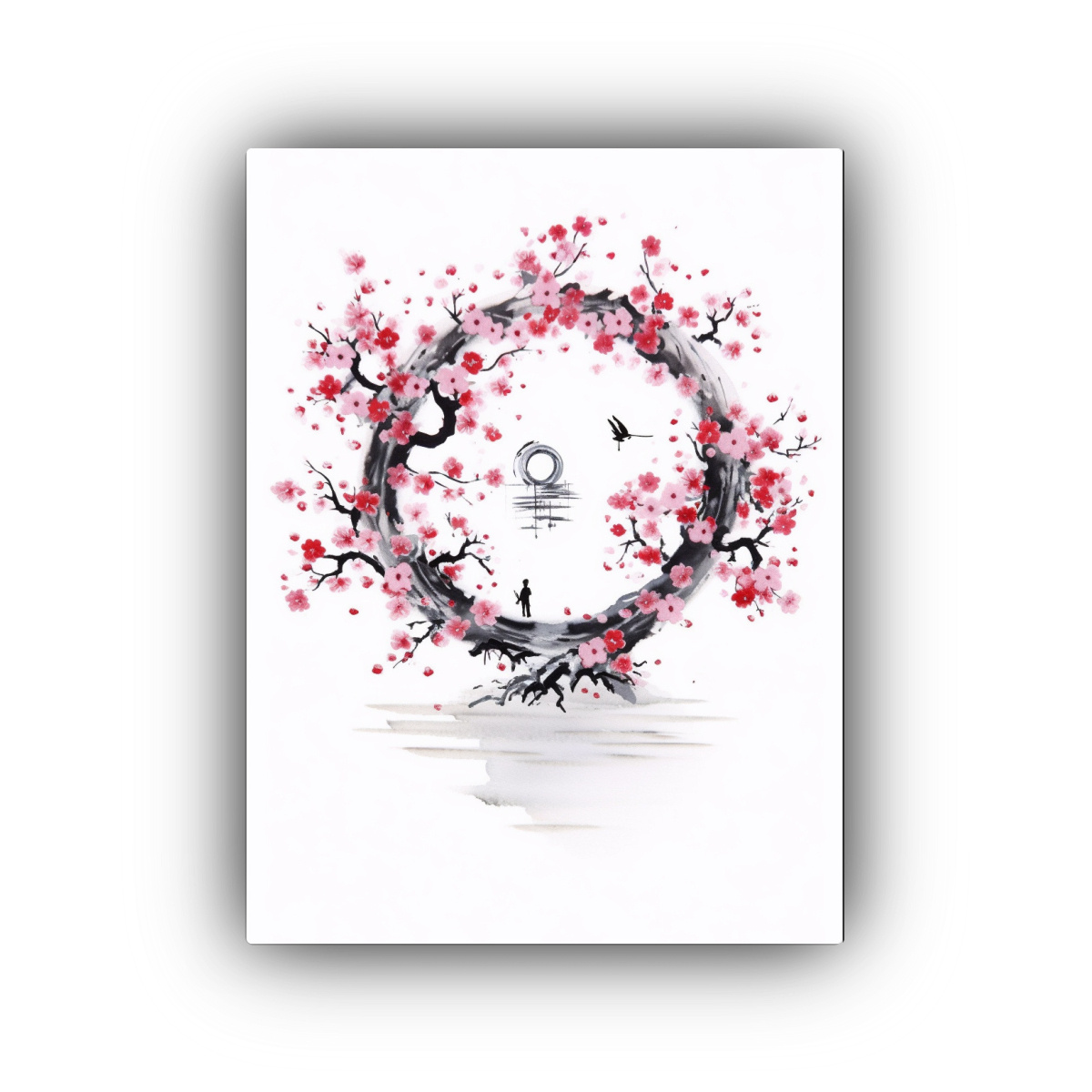 lienzo-decorativo-actual-enso-circle-sakura-sobre-fondo-blanco-transparente