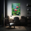 lienzo-decorativo-de-flores-de-loto-en-flor-en-estilo-de-pintura-al-leo-1
