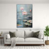 lienzos-abstracto-reflejo-flores-de-loto-en-colores-pastel-1