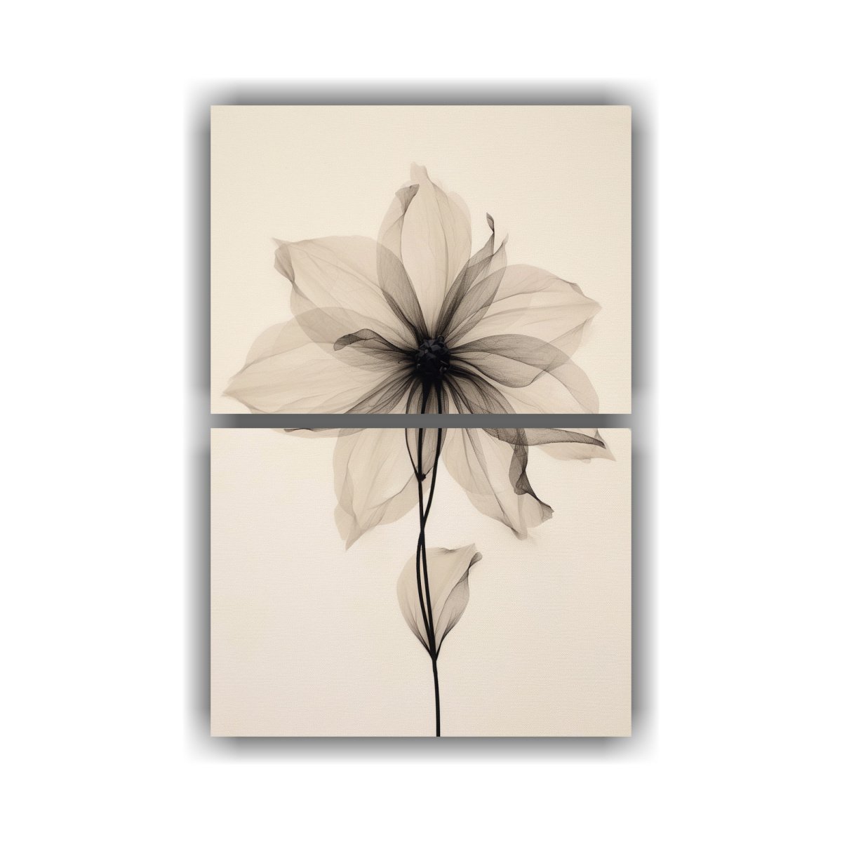 lienzos-cuadro-figuras-gris-y-negro-flores-de-algod-n-en-beige