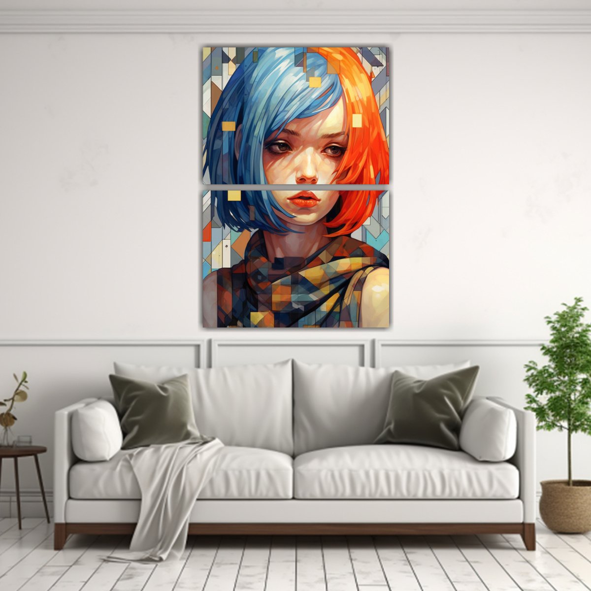 lienzos-decorativo-vitalidad-joven-coreana-triste-con-la-mitad-de-su-rostro-roto-1