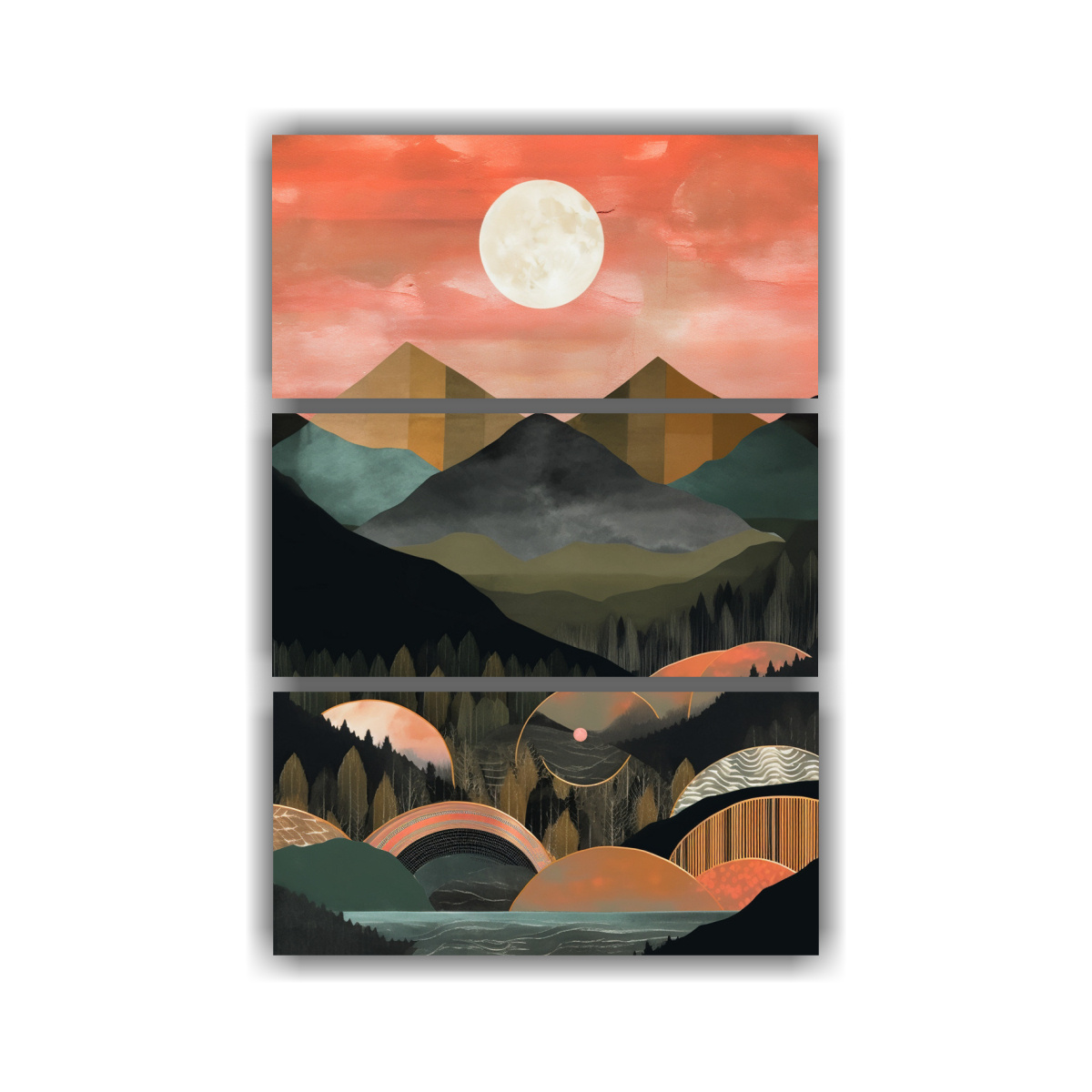 paisaje-abstracto-naranja-y-pino-para-mural-decorativo