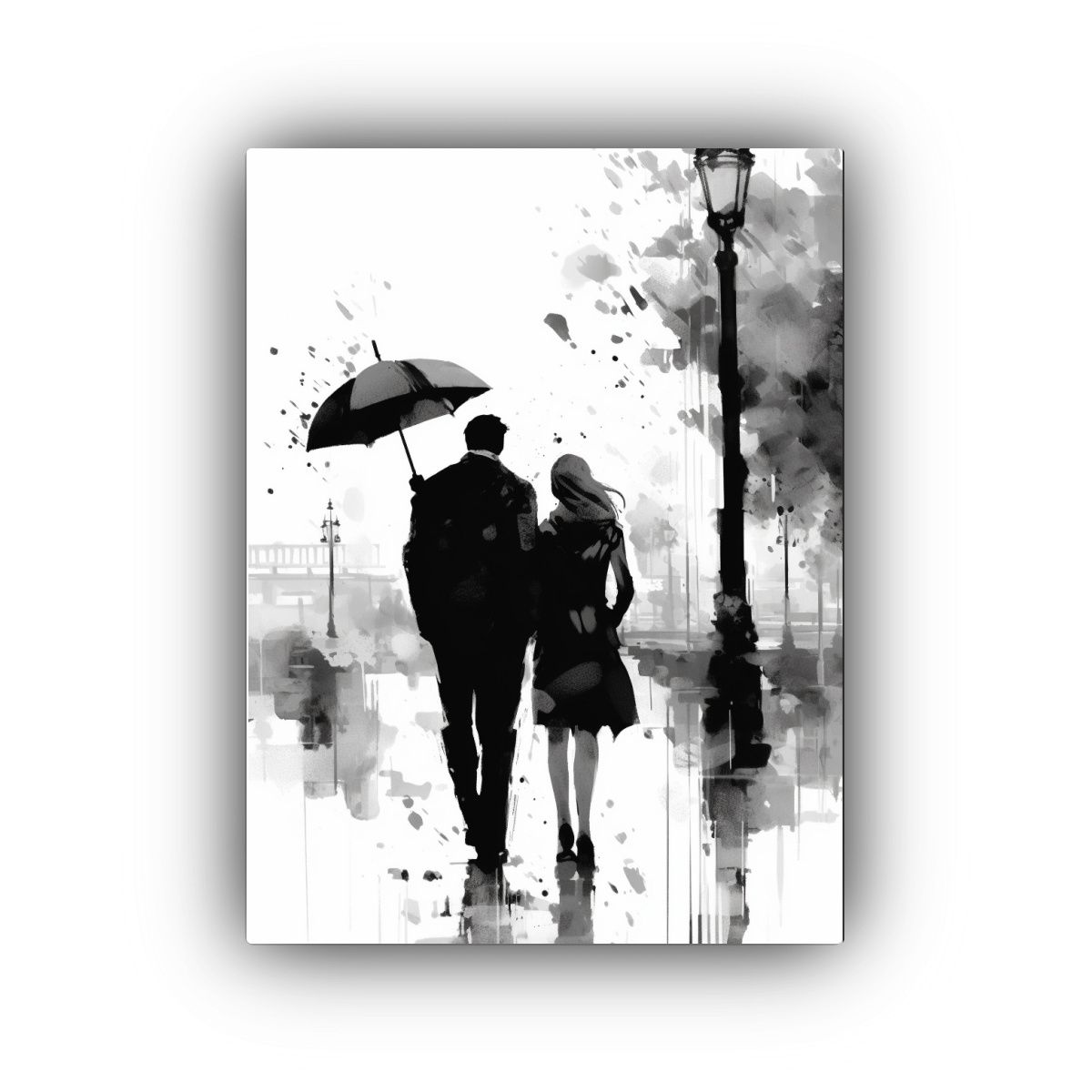 pareja-paseando-bajo-la-lluvia-con-paraguas-junto-a-rboles-arte-impreso-pop-art-