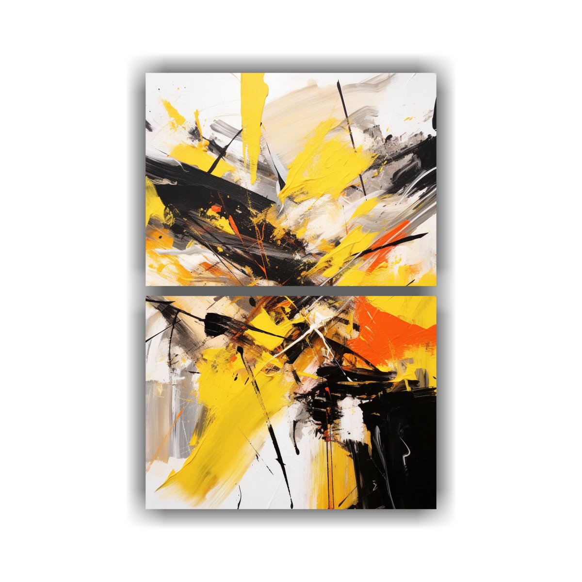 pintura-abstracta-amarilla-y-negra-con-composiciones-creativas-de-profundidad