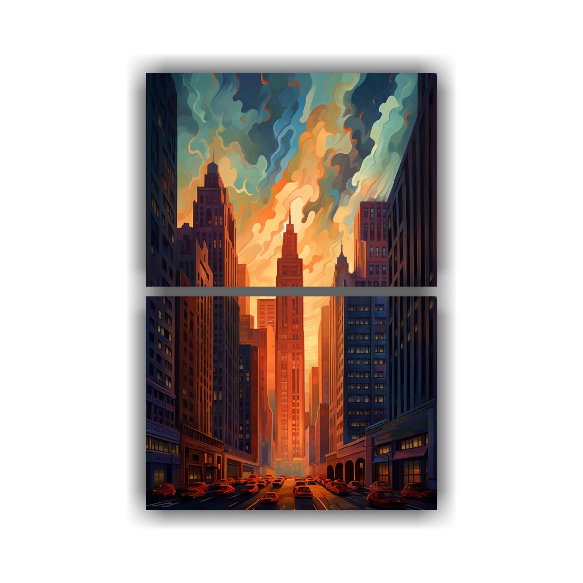 pintura-abstracta-comedor-chicago-en-modernismo