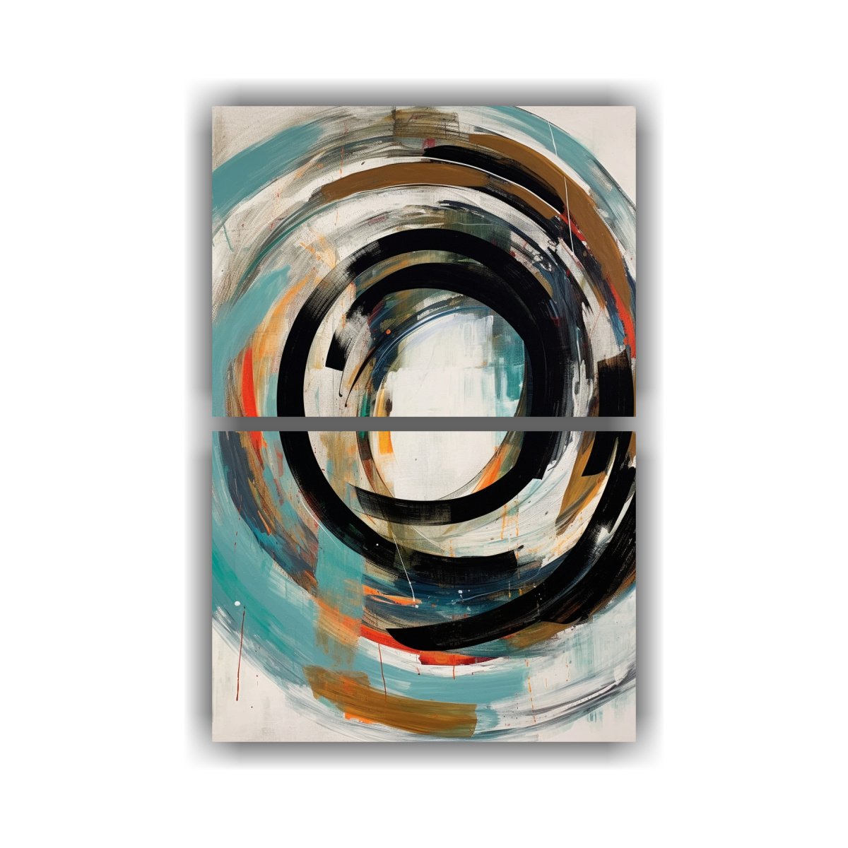 pintura-abstracta-con-l-neas-circulares-en-tela