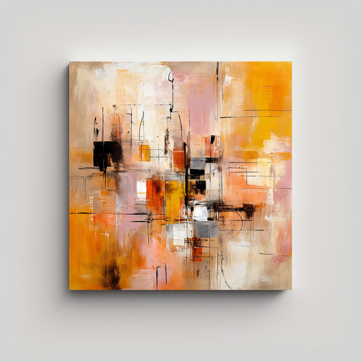 Lienzo Abstracto Temática Contempory Modern Abstract Oil Painting With ...