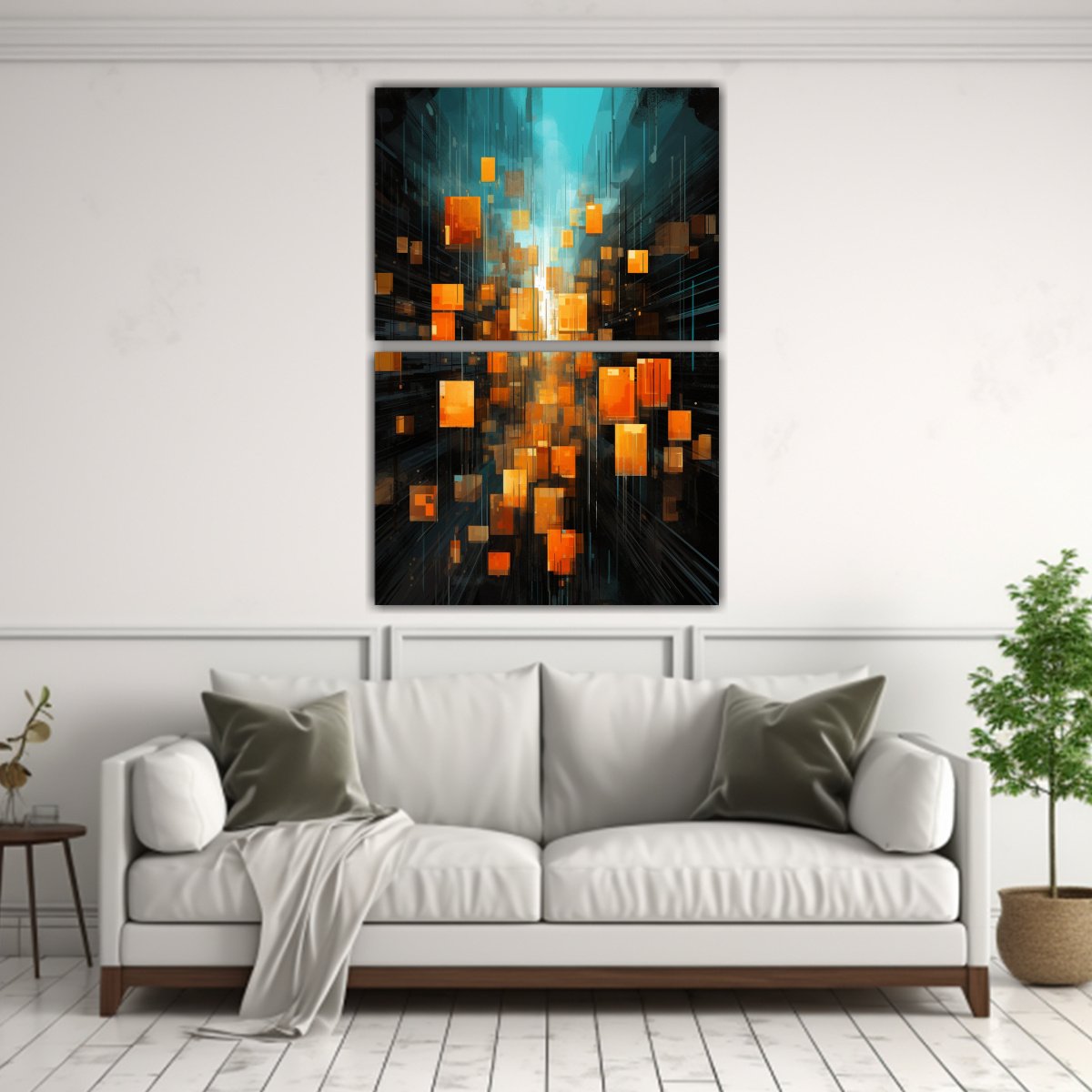 pintura-abstracta-de-bloques-cuadrados-y-l-neas-en-bastidor-vintage-1