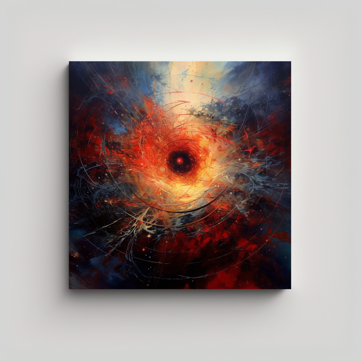 Pintura Abstracta De Combinación De Cuadro Sobre Vibración