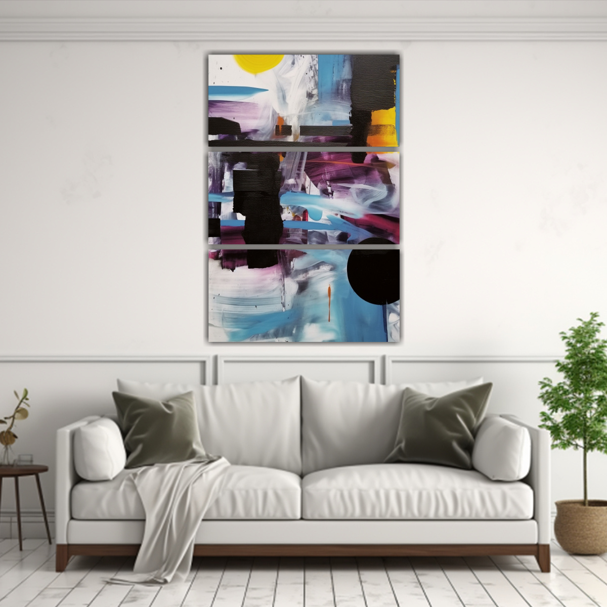 pintura-abstracta-de-formas-azules-amarillas-y-negras-en-decoraci-n-1