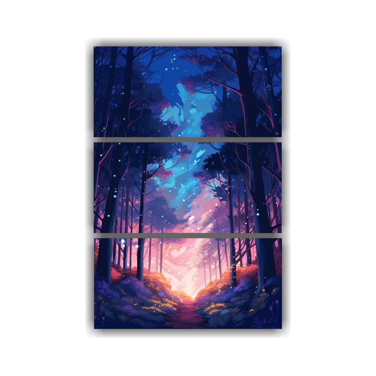 pintura-abstracta-de-simetr-a-en-lienzo-de-tres-lienzos-de-noche-pastel-en-la-claridad-de-un-bosque