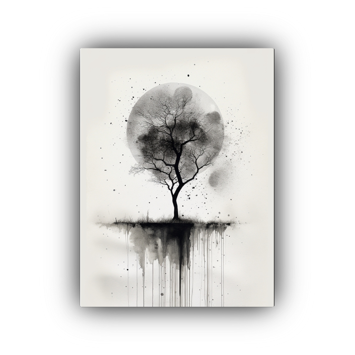 pintura-abstracta-duradera-de-un-hermoso-rbol-con-fondo-negro-y-blanco