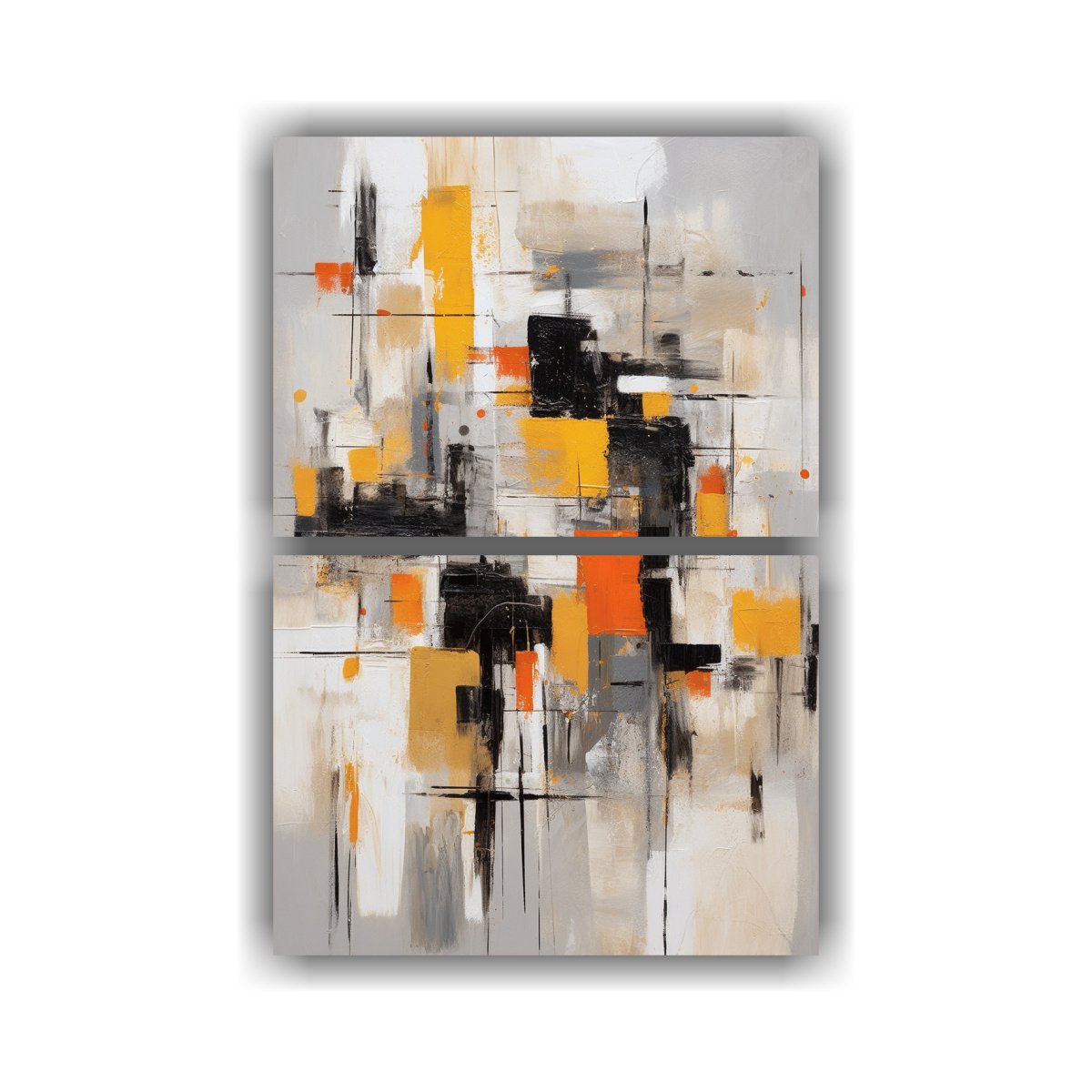 pintura-abstracta-en-reino-unido-con-forma-naranja-marr-n-negra-amarilla
