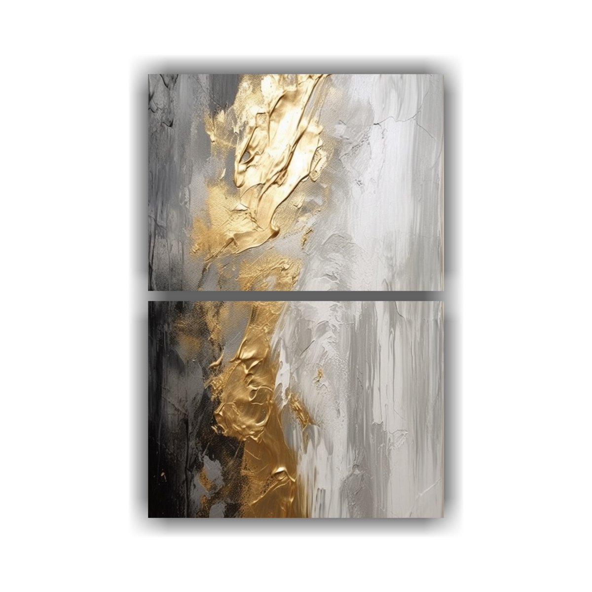 pintura-abstracta-en-tonos-dorados-y-grises-estilo-pop-art